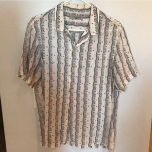 All Saints camp collar button up shirt